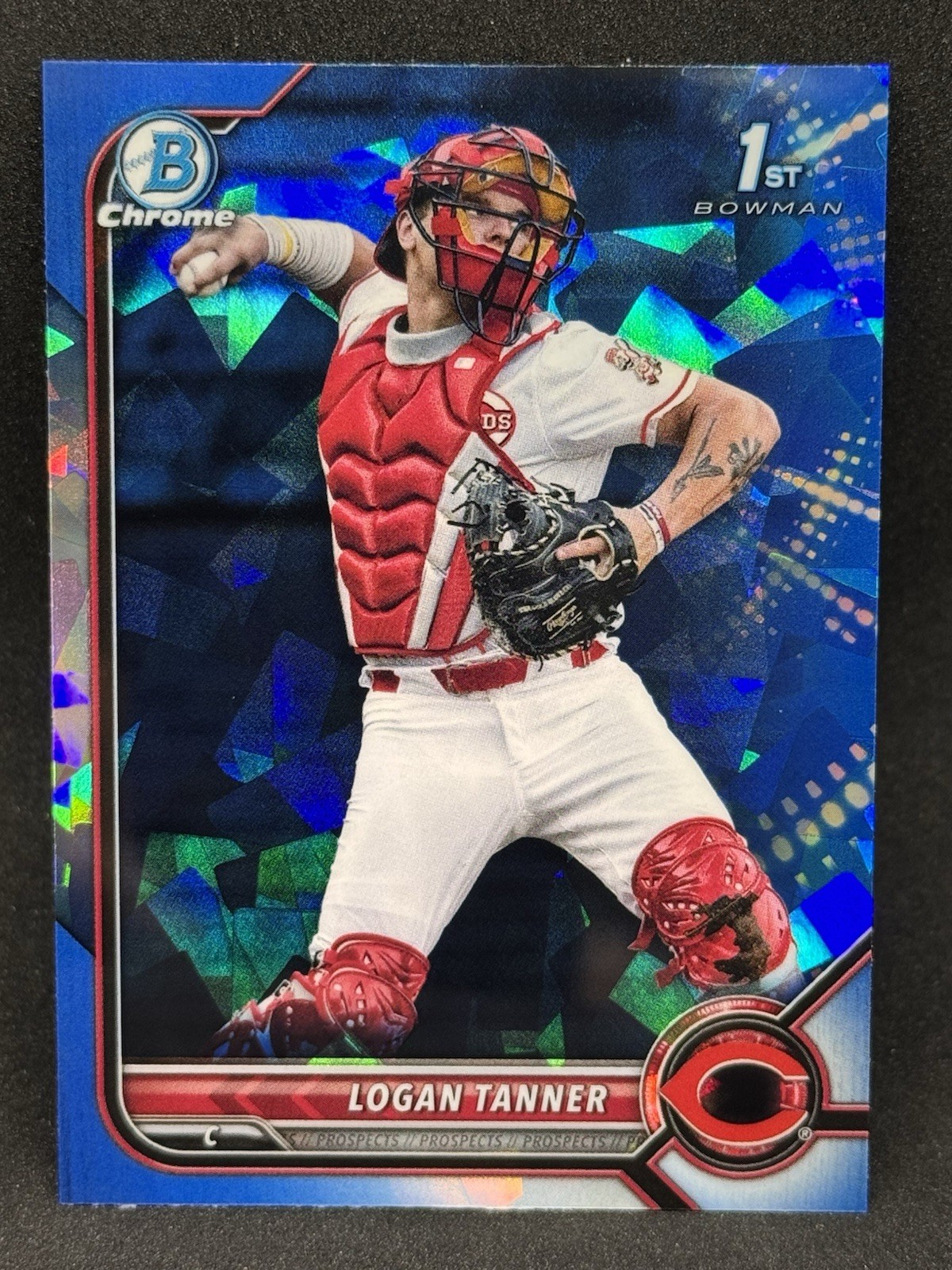 Logan Tanner 2022 Bowman Chrome 1st Sapphire #BDC-55 - Reds