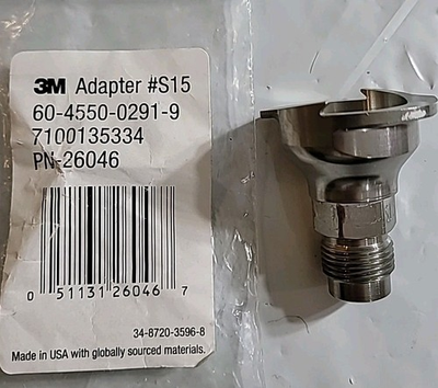 #ad 3M 26046 PPS S15 Adapter For DeVilbiss Spray Gun 3 8 Male 19 Thread BSP. Used $25.00