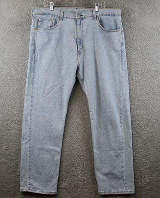 Levis 505 Jeans Mens 40x29 Blue LightWash Regular Fit Straight Leg Modern