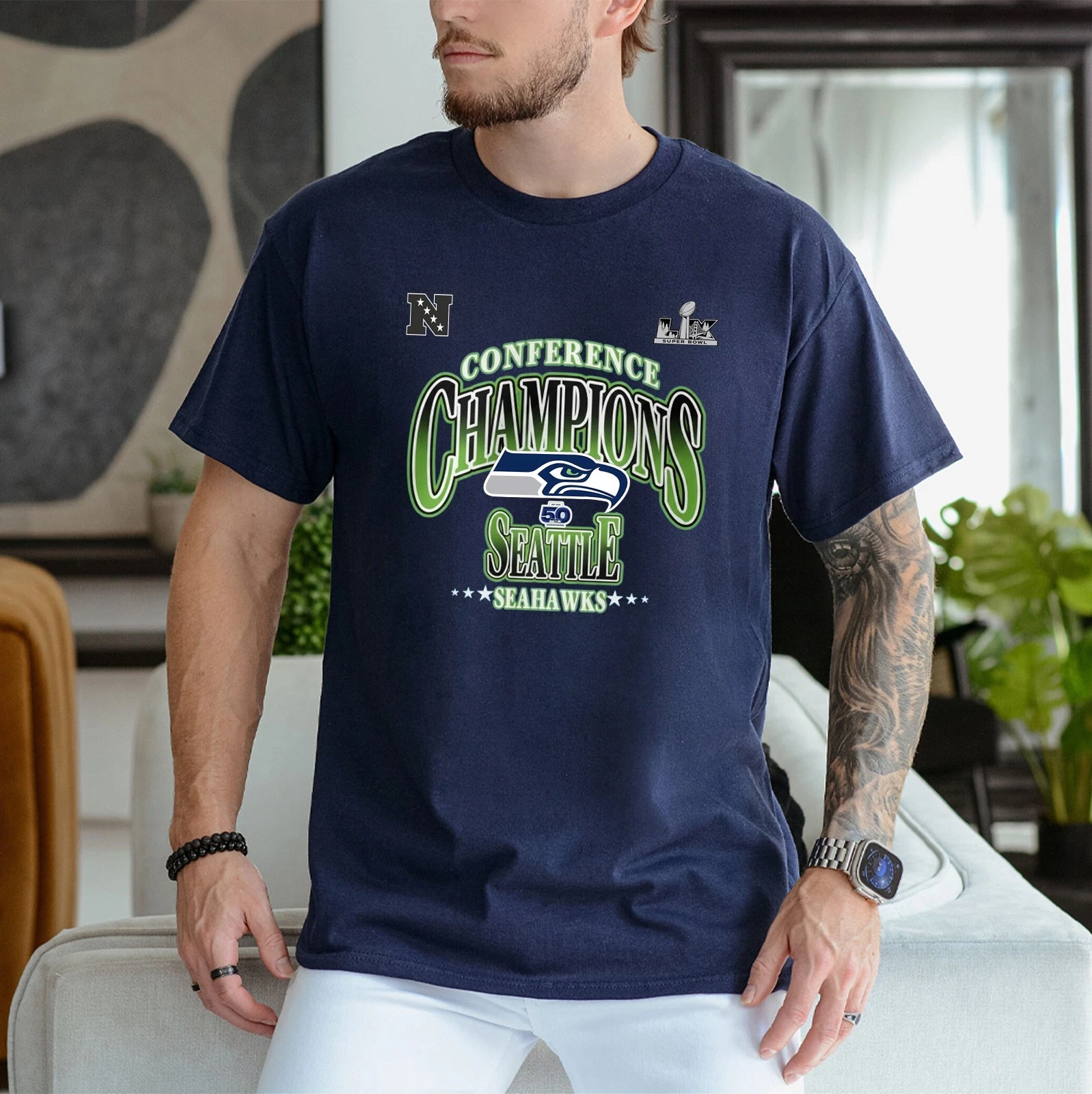 2025 AFC Conference Champions Seattle Seahawks T-Shirt