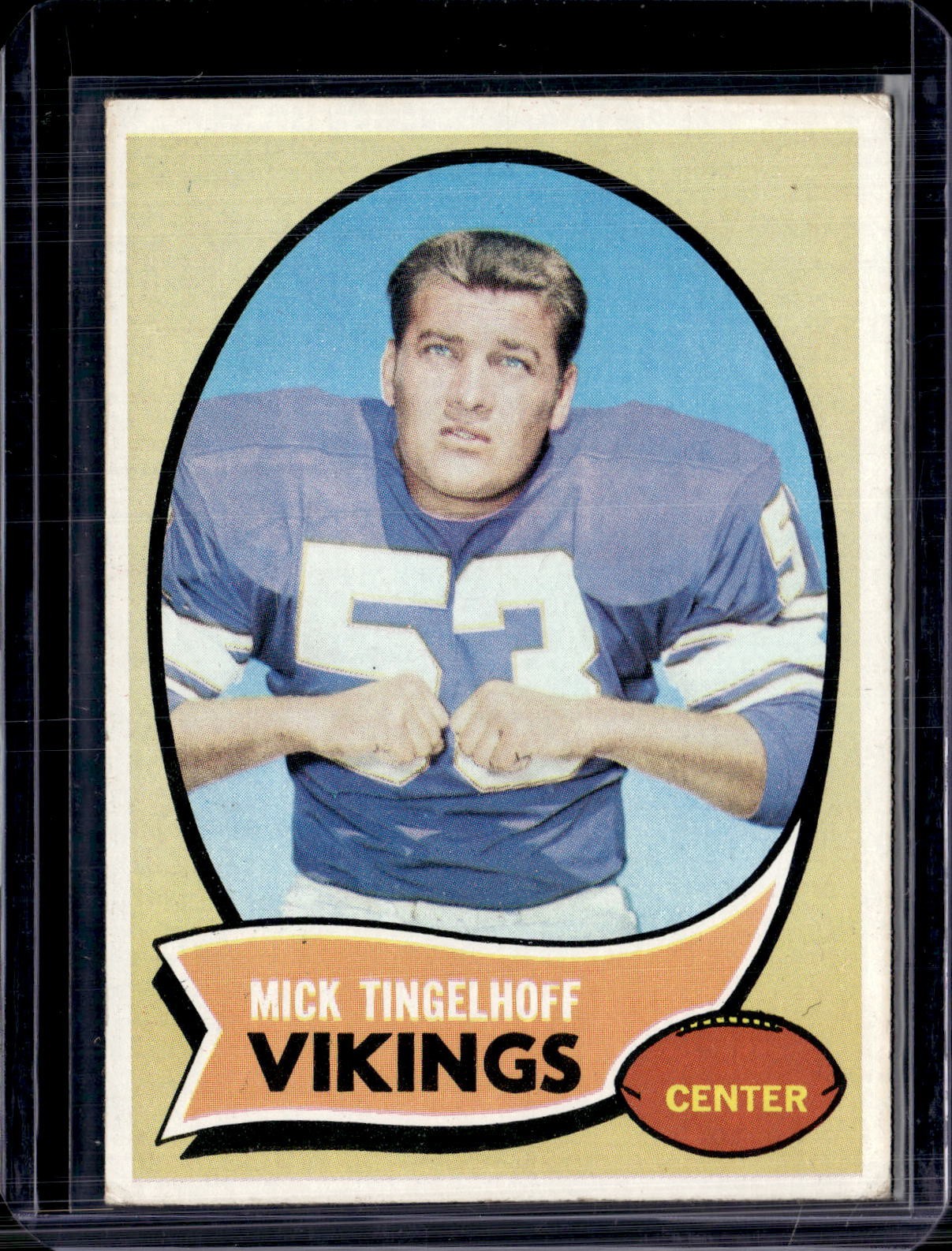 1970 Topps #158 Mick Tingelhoff Minnesota Vikings (HOF) VG-EX