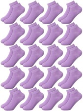 20 Pairs Pink Purple Ankle Socks for Girls Breathable Low Cut No Show Pastel ...