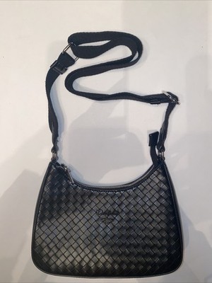 David Jones Black Scoop Shoulder Bag Purse Strap 