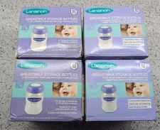 16 LANSINOH Breastmilk Storage Bottles 5oz (4 Boxes of 4 ) New 