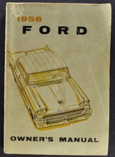1958 Ford Owners Manual Fairlane 500 Sunliner Custom 300 Wagon Original 58