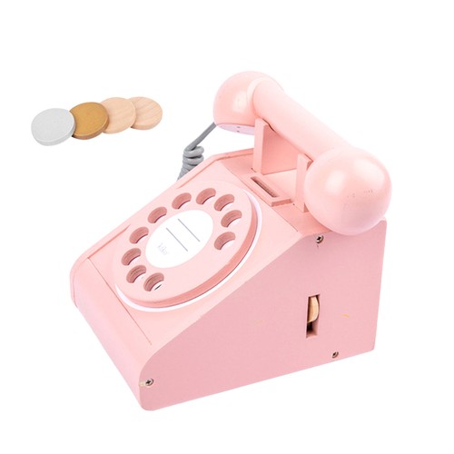 Wooden Telephone Plaything for Boy Girl Interactive Learning Toy - Picture 8 of 12