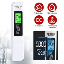 4-in-1 Digital Water Tester TDS EC Temperature Meter 0-9990PPM For Water Purity