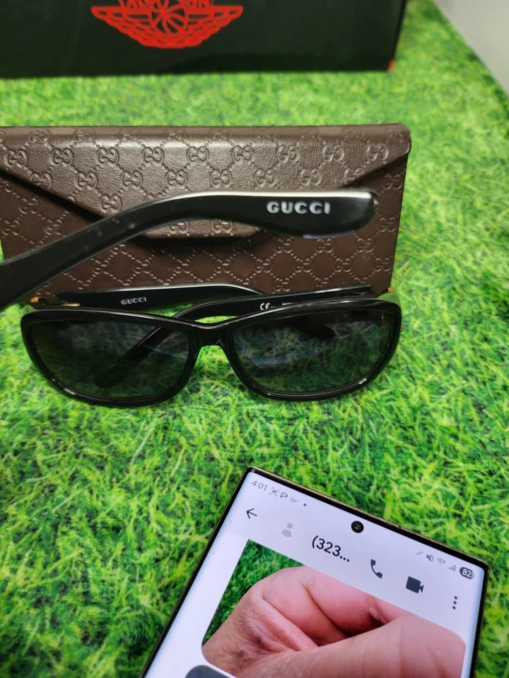 Gafas de sol Gucci GG 3111/S UB13N NEGRAS rectangulares marcos 57-15 115 Italia Foto 2 de 4