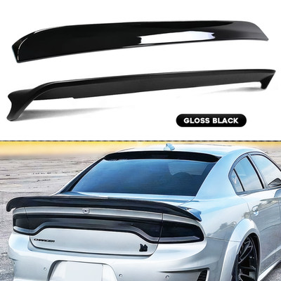 REDEYE STYLE GLOSS BLK TRUNK + REAR WINDOW ROOF SPOILER FOR DODGE CHARGER 15-23