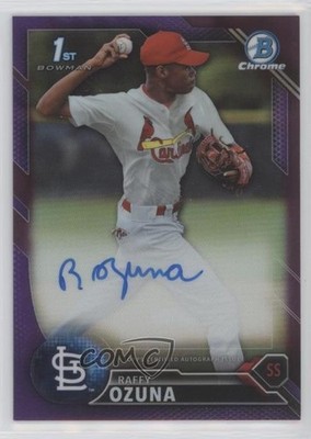 2016 Bowman Chrome Prospects Purple Refractor /250 Raffy Ozuna #BCAP-RO Auto 5j0