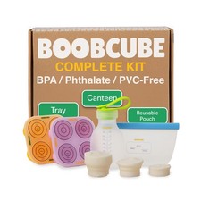 Breastmilk Storage Reusable Freezer Trays with Lid 4pcs Kit 0.5/1/2 Oz Silico...