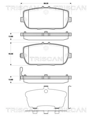 Triscan Bremsbelagsatz, Scheibenbremse 8110 50026 FüR Mazda-image