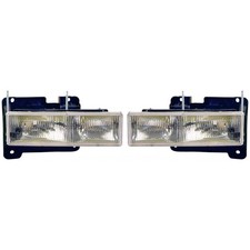 For 1995-2000 Chevy Tahoe Headlight Pair Passenger Driver Side Composite Type