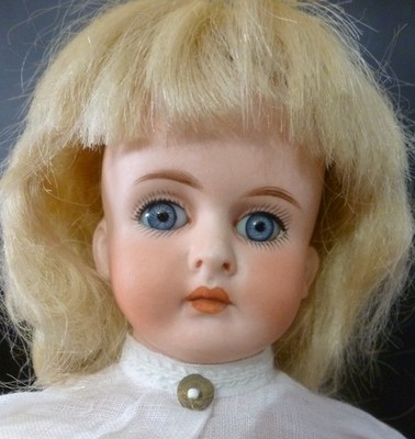 ANTIKE PUPPE, BISKUITPUPPE, C.F KLING, um 1880 15'' / 38cm, CM BELTON