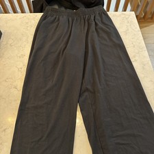 SKIMS Black Cotton Jersey Wide Leg Pants Womens Size S -NWT