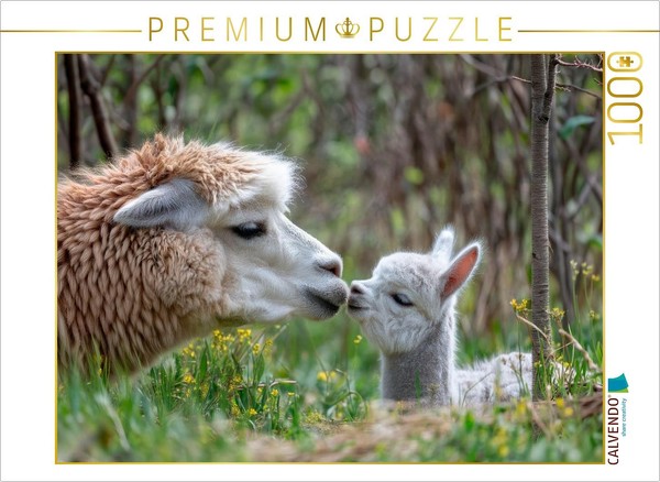 Calvendo Puzzle Alpacas - Little Big Love | 1000 Pieces, Finished Size 25.2 × 18-image