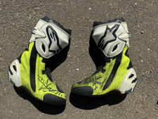 Toni Elias Alpinestars signed boots 2011 Honda Moto GP