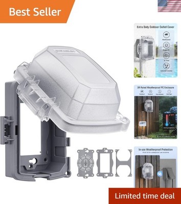 Reliable 1-Gang In-Use Outlet Cover with Easy Visual Inspection & Security Lock
