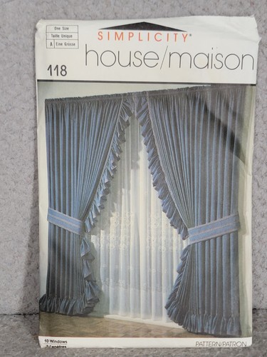 118 Simplicity Sewing Pattern Home Decor Curtains Valances Window Treatment - Picture 1 of 3
