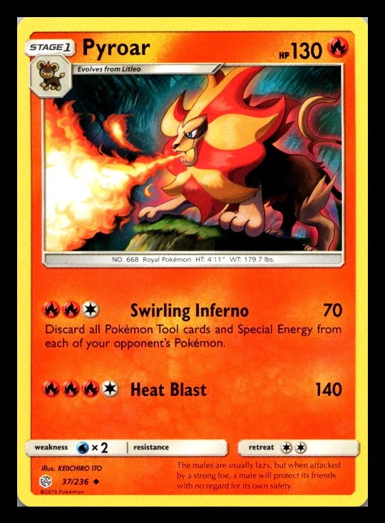 Pyroar SM - Cosmic Eclipse 37/236 NM