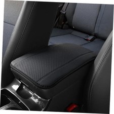 Car Center Console Cover, PU Leather Center Console Armrest Pad Black