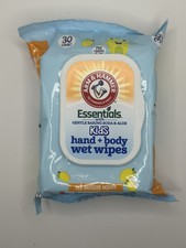 Arm  Hammer Essentials Kids Hands  Face Wet Wipes Sea Monster Mango 30 Ct.