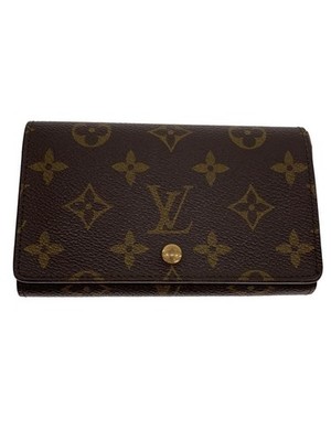 Luis Vuitton Long Wallet 2 Portefeuille Tresol Monogram Canvas PVC BRW Used