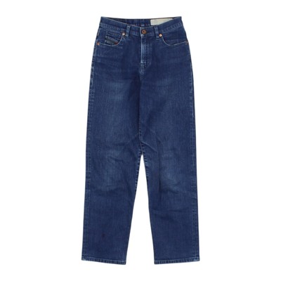 Diesel Niclah Jeans Damen W24 L28 Blau Regular Straight High Waist