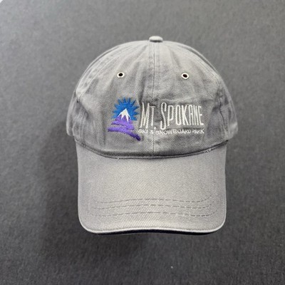 Mt Spokane Hat OSFA Gray Fahrenheit Adjustable Ski Snowboard Park Washington