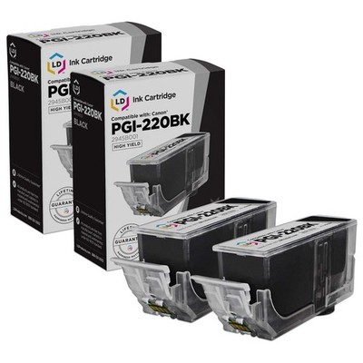LD Comp Canon PGI220 2pk Black 2945B001 MP620 MP640 MX860 MP560 iP4700