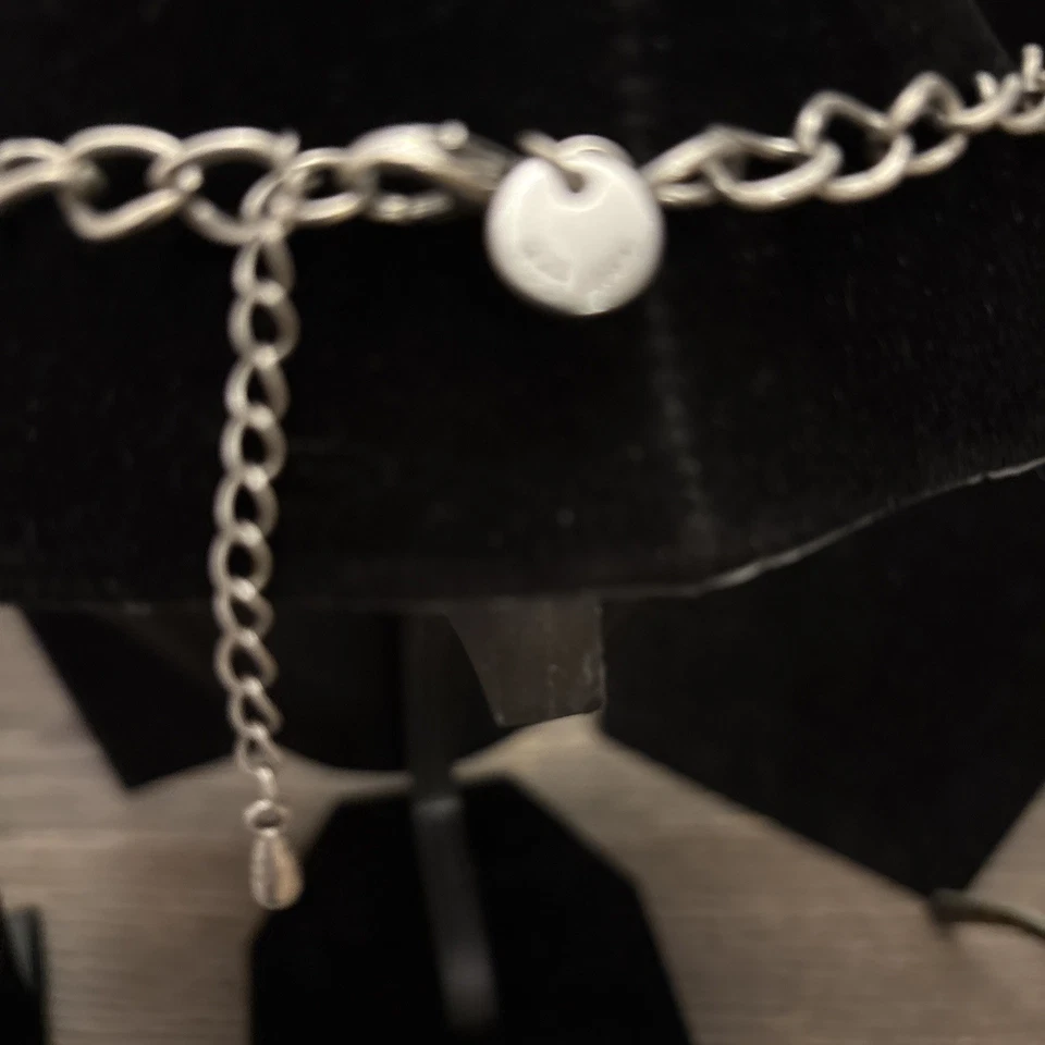 Abercrombie Fitch围兜链邮件项链银色 — 第 2/4 张图片