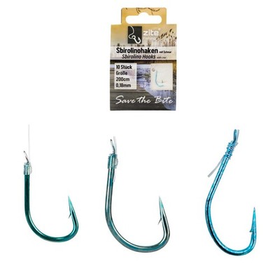 Sbirolino-Vorfachhaken Forellenhaken Blau mit 200 cm Vorfachschnur Zite Fishing