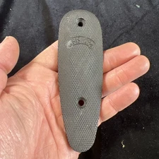 Vintage Bishop Checkered Plastic Buttplate w/ Bishop Custom Stocks Logo Q10