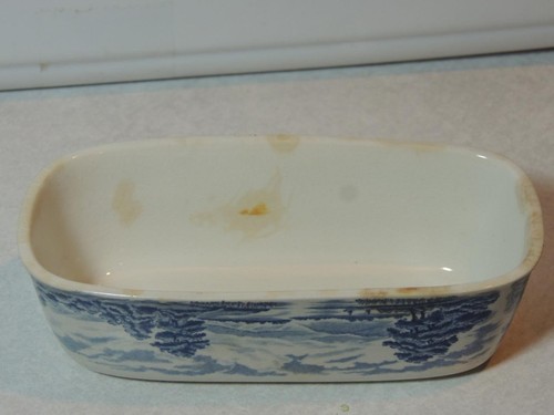 LOCHS OF SCOTLAND BUTTER DISH ROYAL WARWICK ENGLAND Loch Levin - Picture 6 of 8