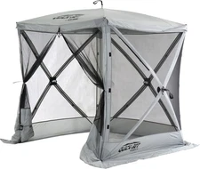 Pop up Screen Tent, Outdoor Camping Gazebo Canopy, Traveler, 6' X 6', Gray