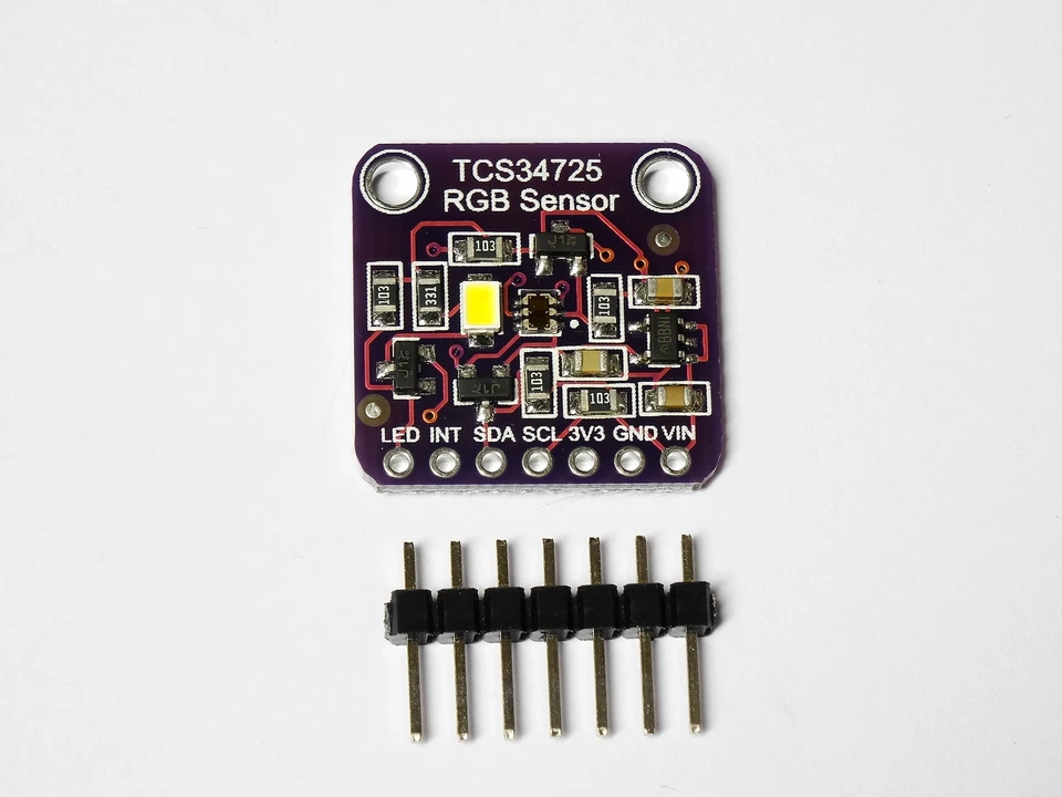 TCS34725 Color RGB Sensor mit IR Filter und LED Modul Platine - Bild 3 von 4
