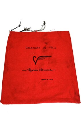 Vintage Maria Versace Dust Bag Creazioni in Pelle Italy Red