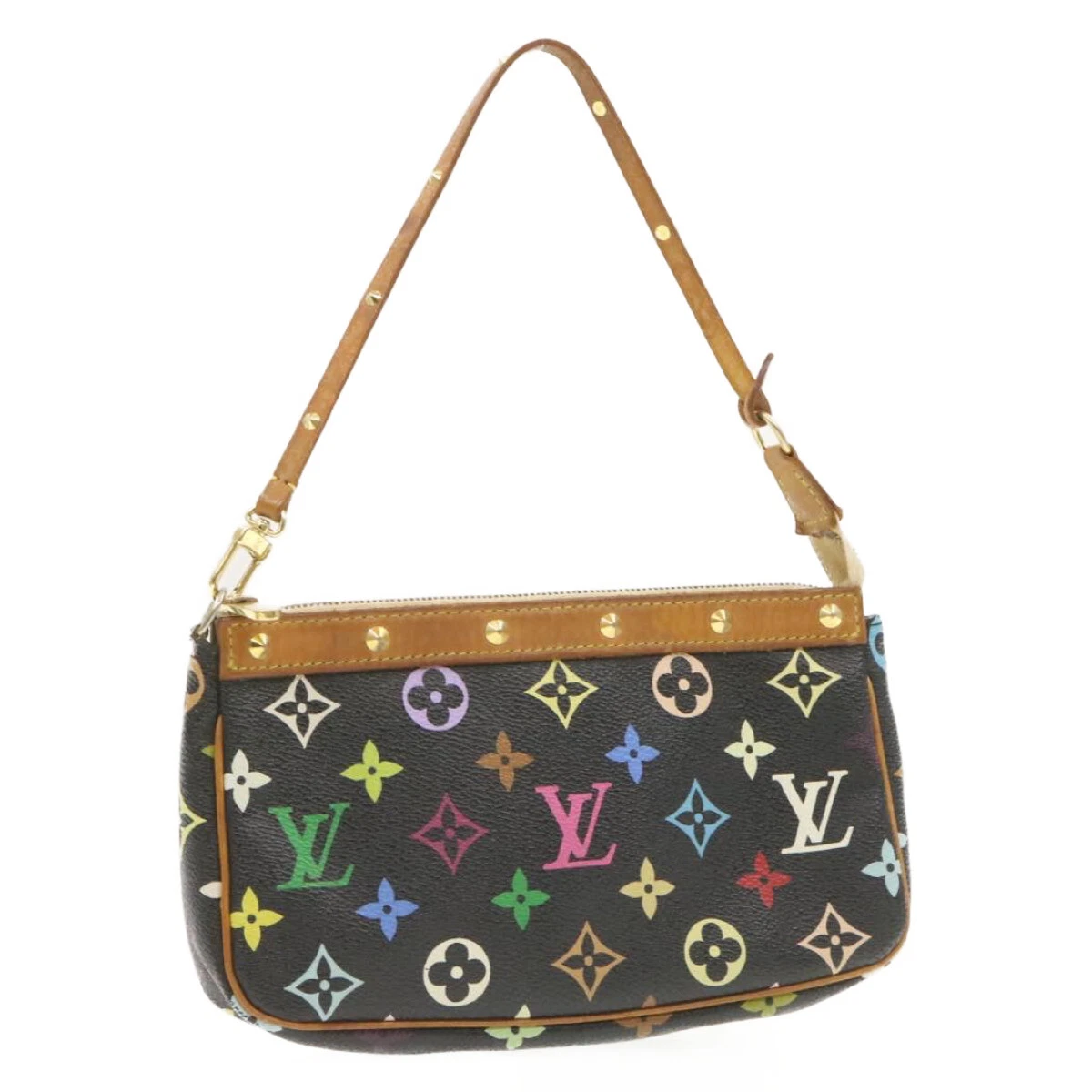 LOUIS VUITTON Multicolor Pochette Accessoires Pouch Black M92648