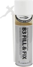 1/3x B3 Expanding Foam Filler Sealer Bonder Fixer Aerosol Grade Adhesive 500ml