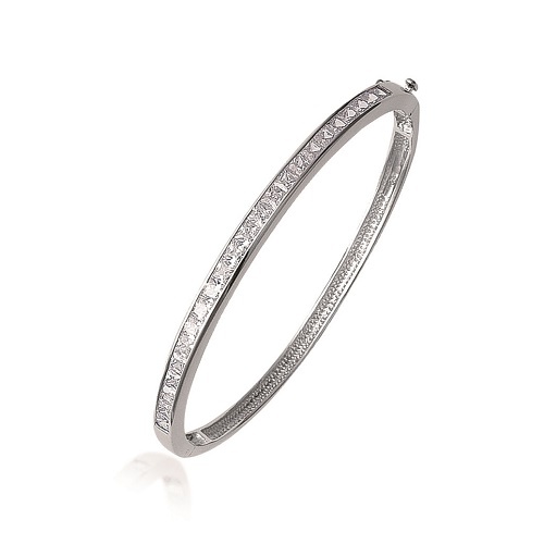 Bracelet jonc argent massif 925 ouvrable à offrir comme bijou pour femme