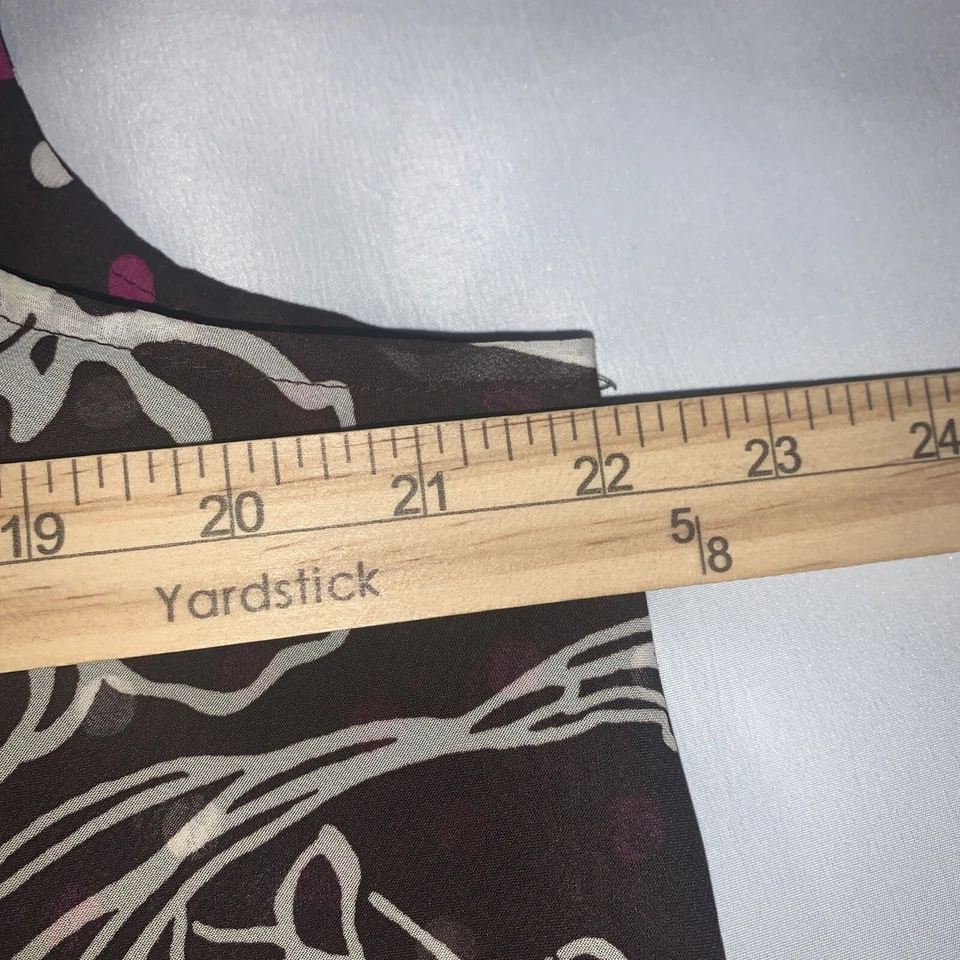 Top reversible sin mangas Evan Picone para mujer marrón/blanco/rosa talla 16 #1056 Foto 4 de 4