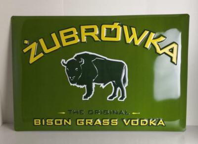 Zubrowka, Bison Grass Vodka Blechschild, ca. 40 x 60 cm, 3-D Optik, Bar, Neu
