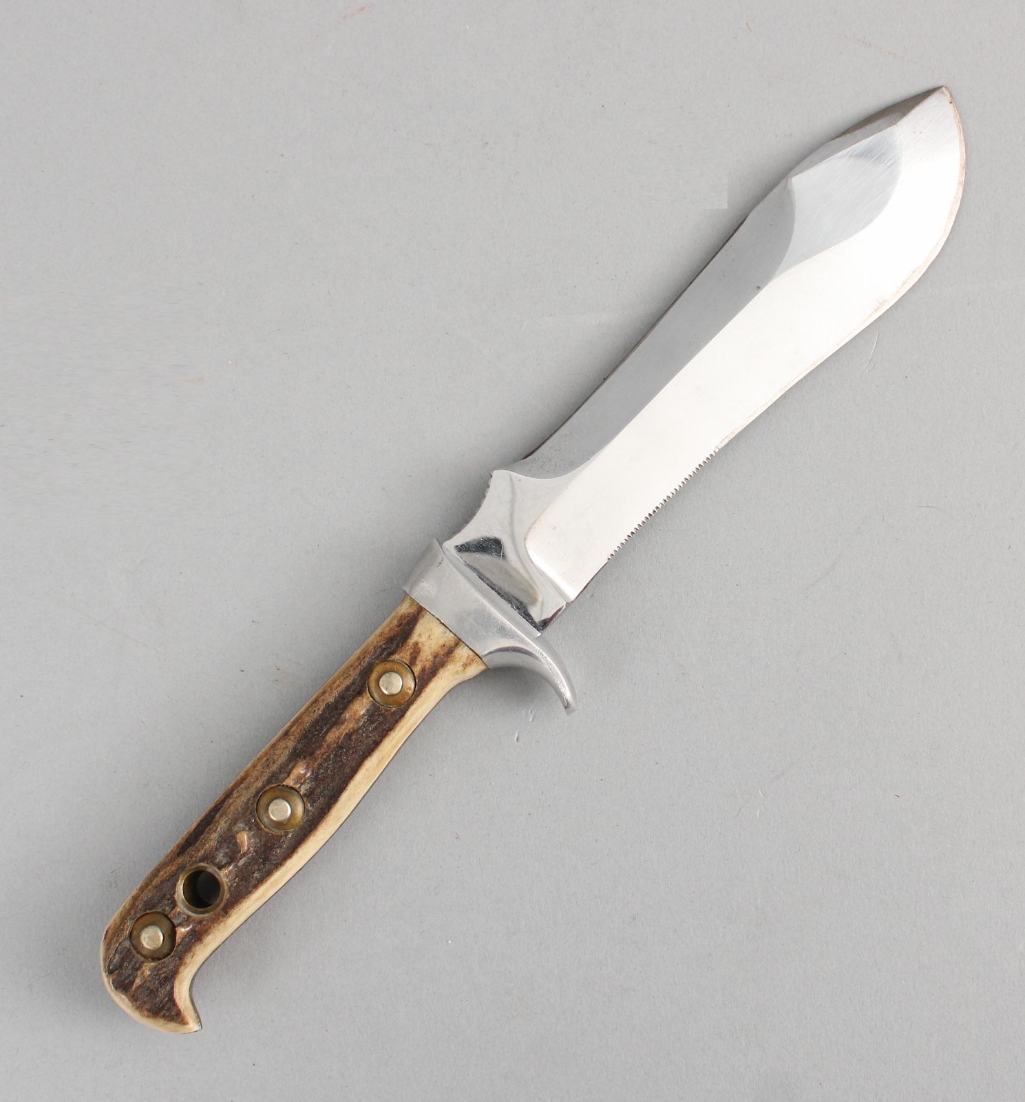 Authentic Early PUMA White Hunter 6377 German Hunting Knife Stag Handle