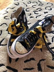 all black bling converse
