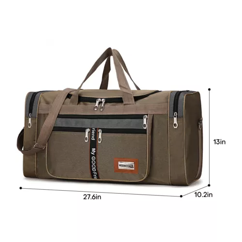 Große Oxford Reisetasche Fitnessstudio 45/60L wasserabweisend Gepäcktasche mit Gurt - Bild 20 von 49