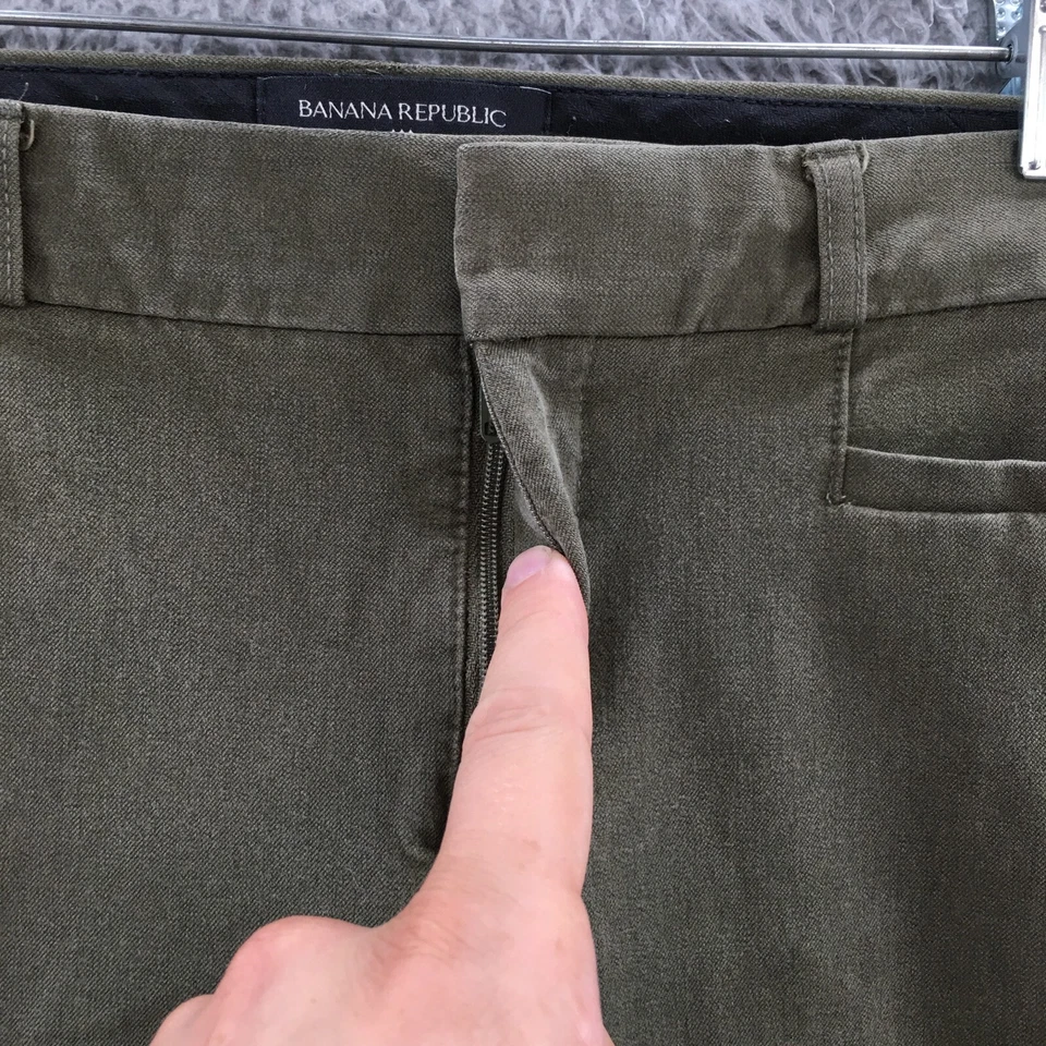 Брюки женские Banana Republic Sloan Chino 4 (фактические 30x25) зеленые с заниженной талией на молнии Fly - Изображение 4 из 4