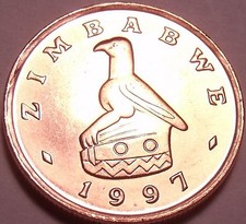 Gem Unc Zimbabwe 1997 Cent~Bird Statue~We Have Gem Unc World Coins~Free Shipping