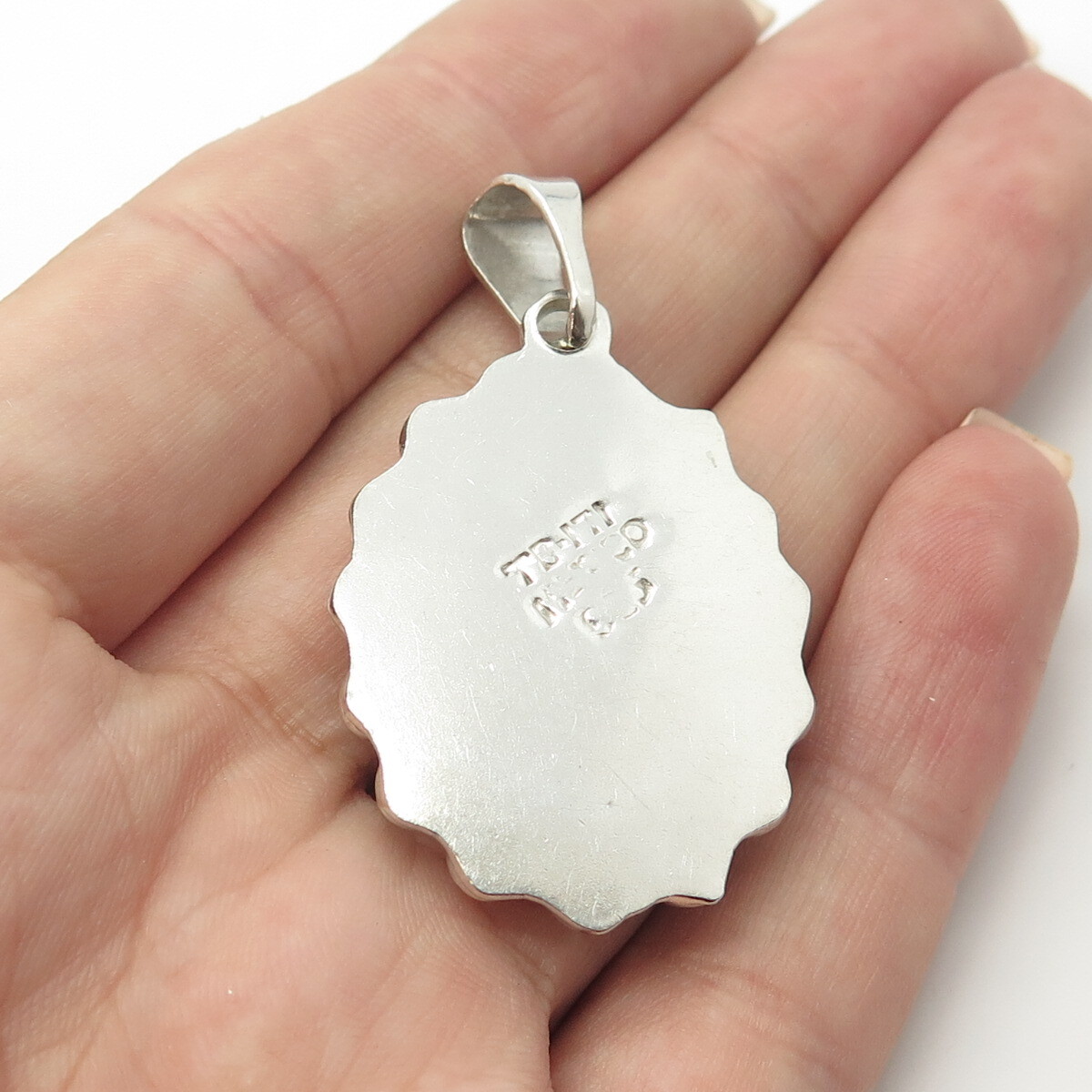 925 Sterling Silver 2-Tone Vintage Mexico Flower Pendant | eBay