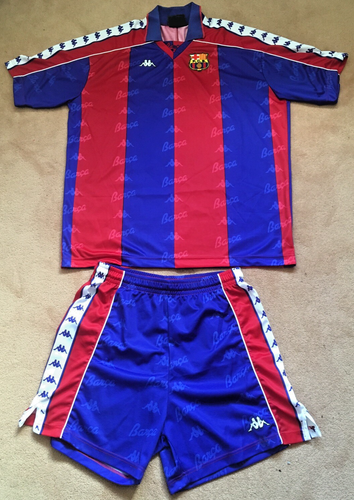 Rare-Vintage-1992-1995 Barcelona Home Shirt And Shorts Kappa XL - Picture 12 of 12