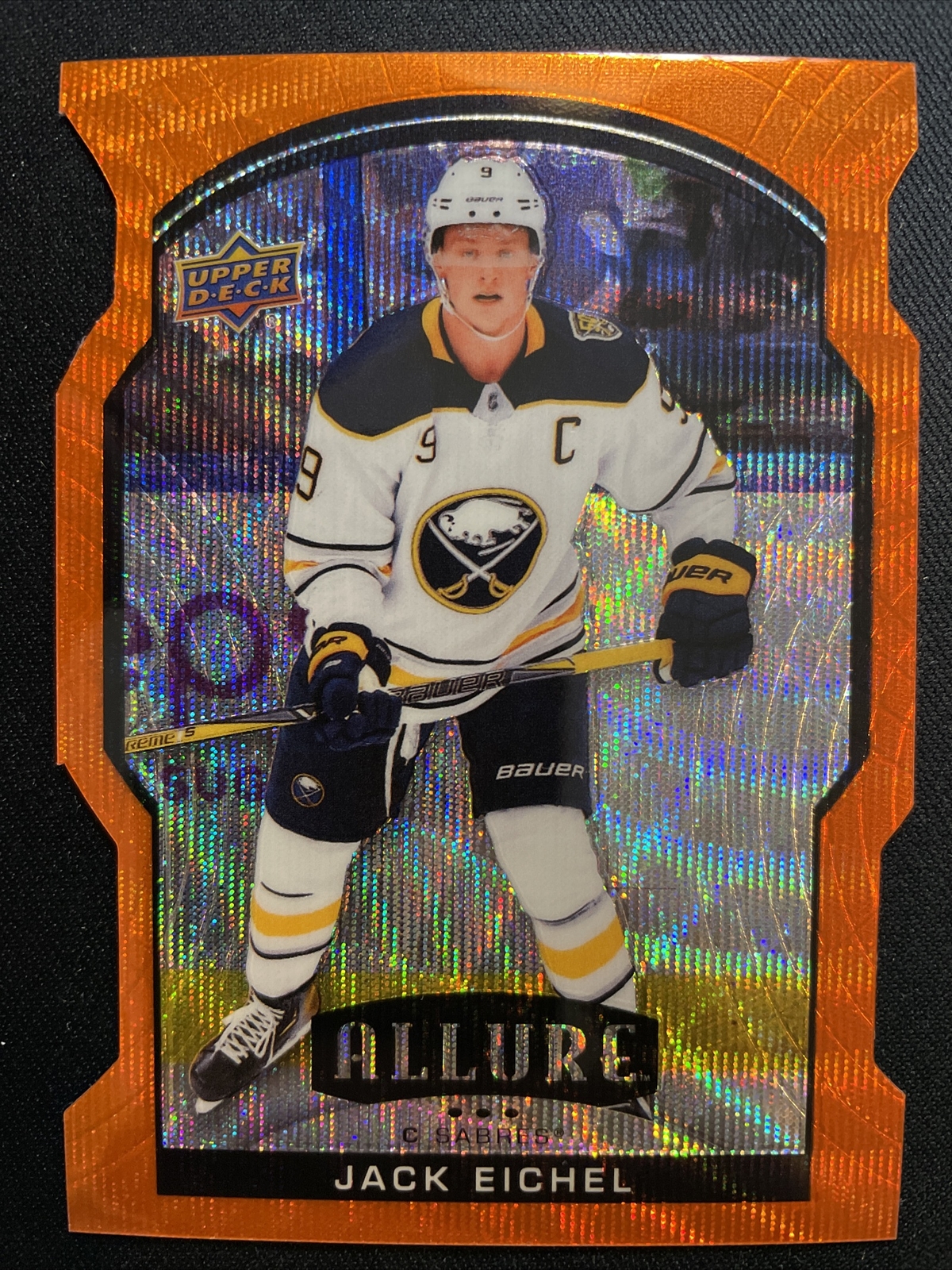 20-21 UD Allure Hockey Orange Slice 68 Jack Eichel